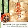 Artificial Fall Hanging Vine – Faux Orange Pothos Plant in Black Pot for Indoor & Outdoor Autumn Decor, Thanksgiving, Kitchen, Bathroom, Wall, Room, Porch (39-Inch Cascading Vine)