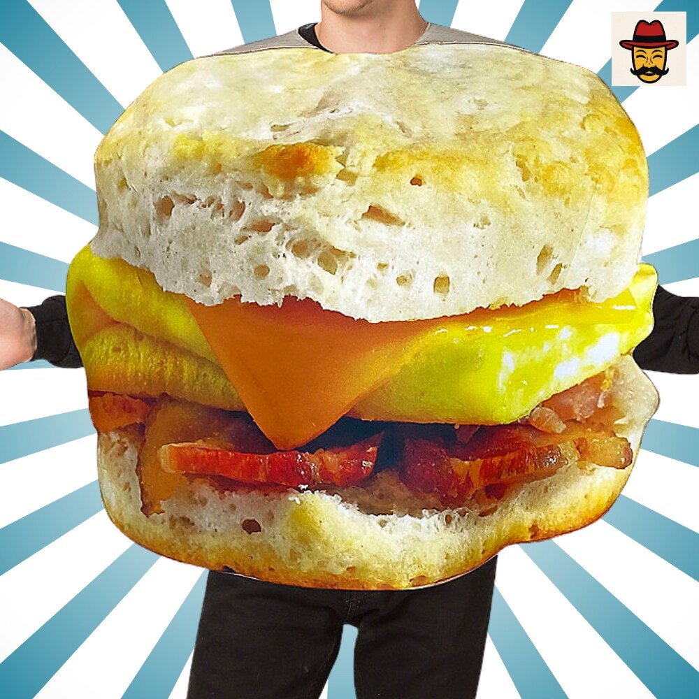 Get Real Breakfast Sandwich Adult Costume Funny Food Tunic Outfit