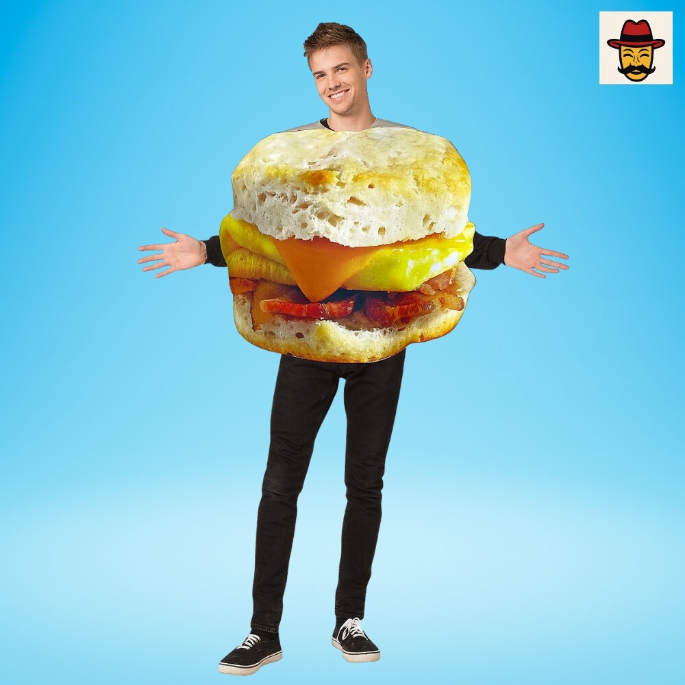 Get Real Breakfast Sandwich Adult Costume Funny Food Tunic Outfit