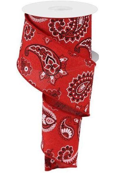 2.5&#x22; Bandana Ribbon: Red (10 Yards)