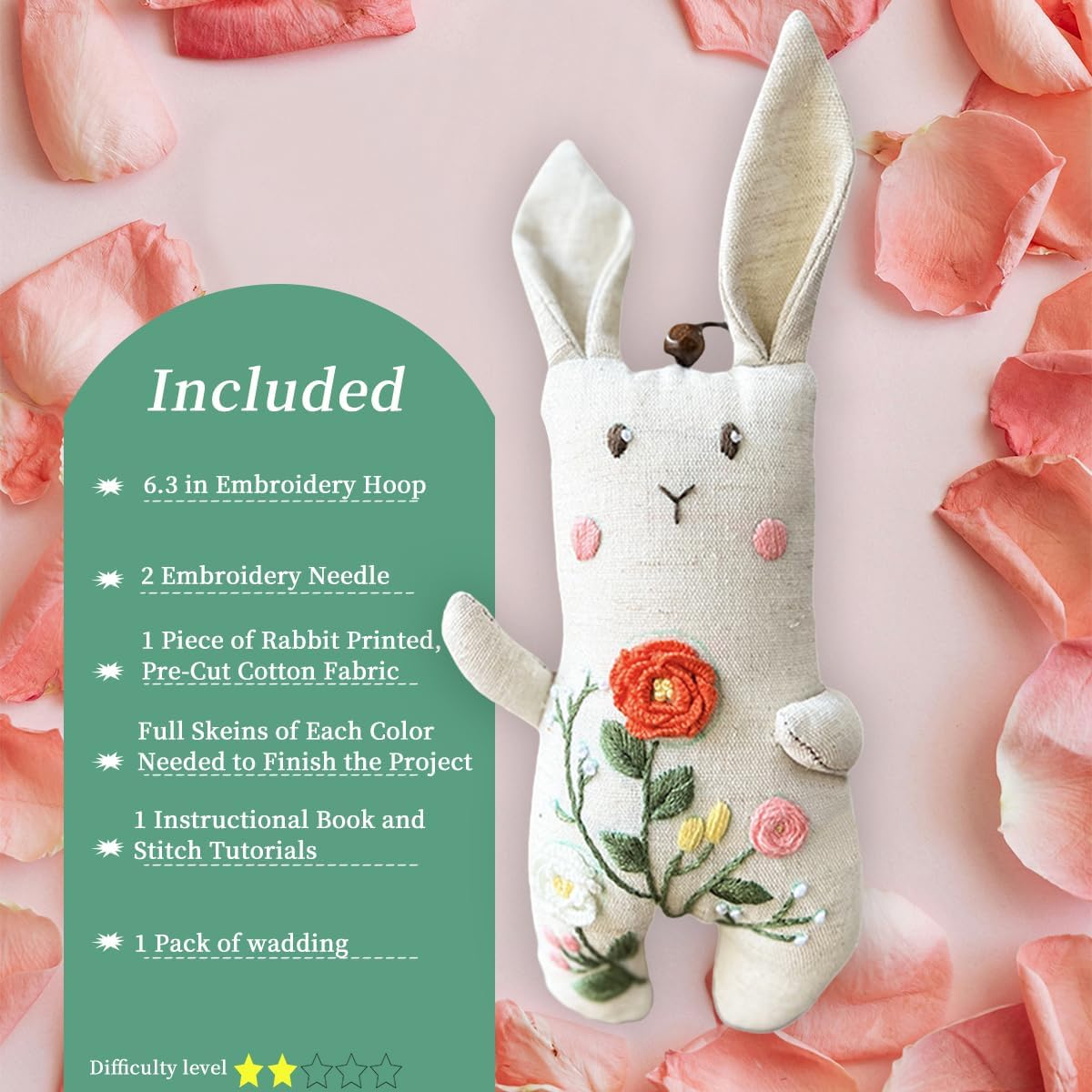 Pre-Stamped Embroidery Patterns Bunny Rabbit,