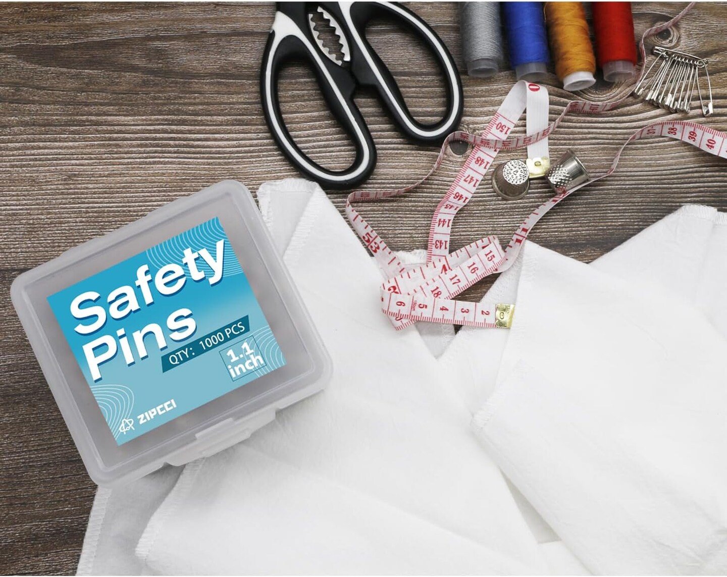 1000 Pcs 1.1 inch Safety Pins,Small Safety Pins, Mini Safety Pins Small, Nickel Plated