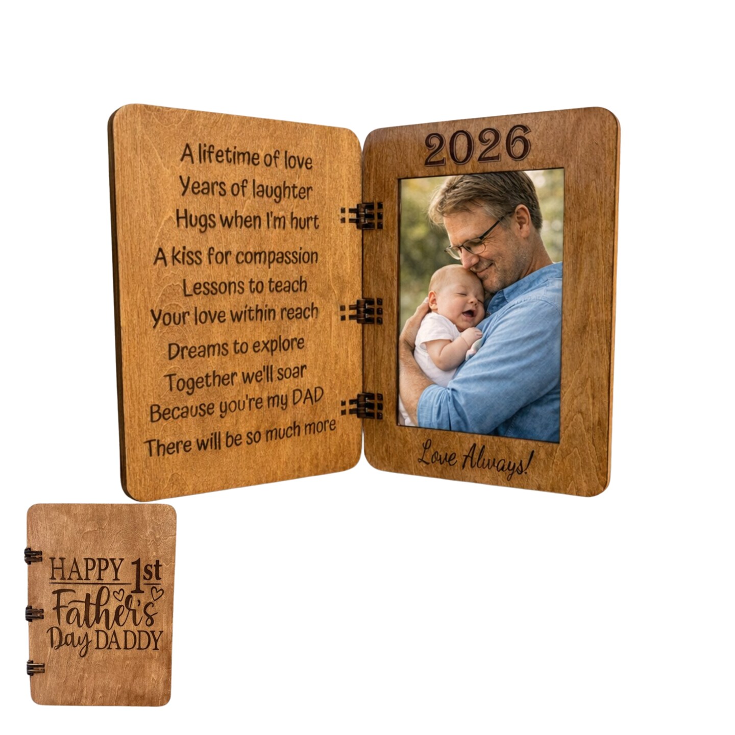 Mother's Day and Father's Day Wood Greeting Card Picture Frames