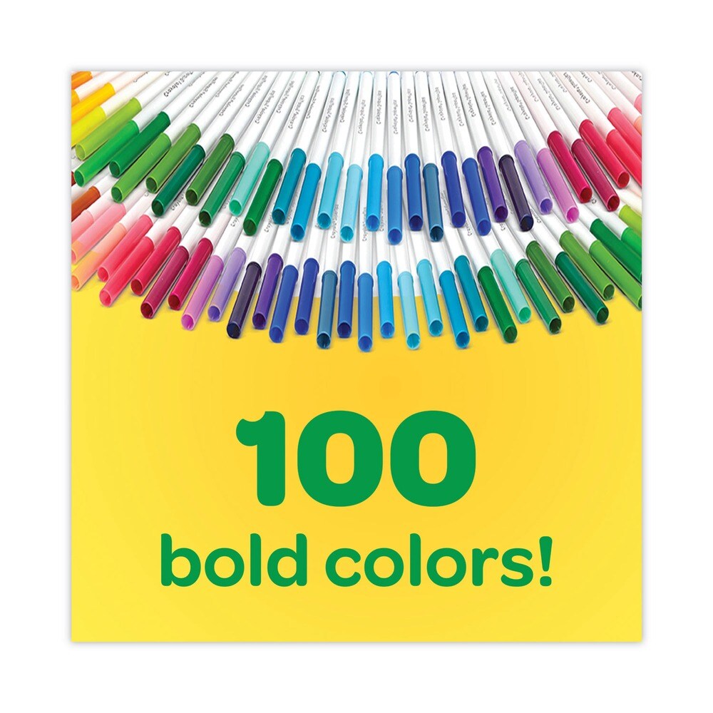 Crayola Super Tips Fine/Broad Washable Markers - Assorted Colors (100/Set)