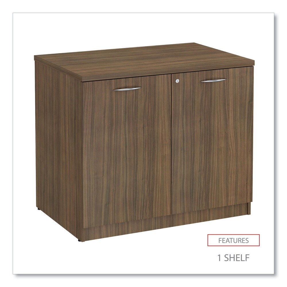 Alera Valencia Series 34.13 in. x 22.78 in. x 29.5 in. Storage Cabinet - Modern Walnut