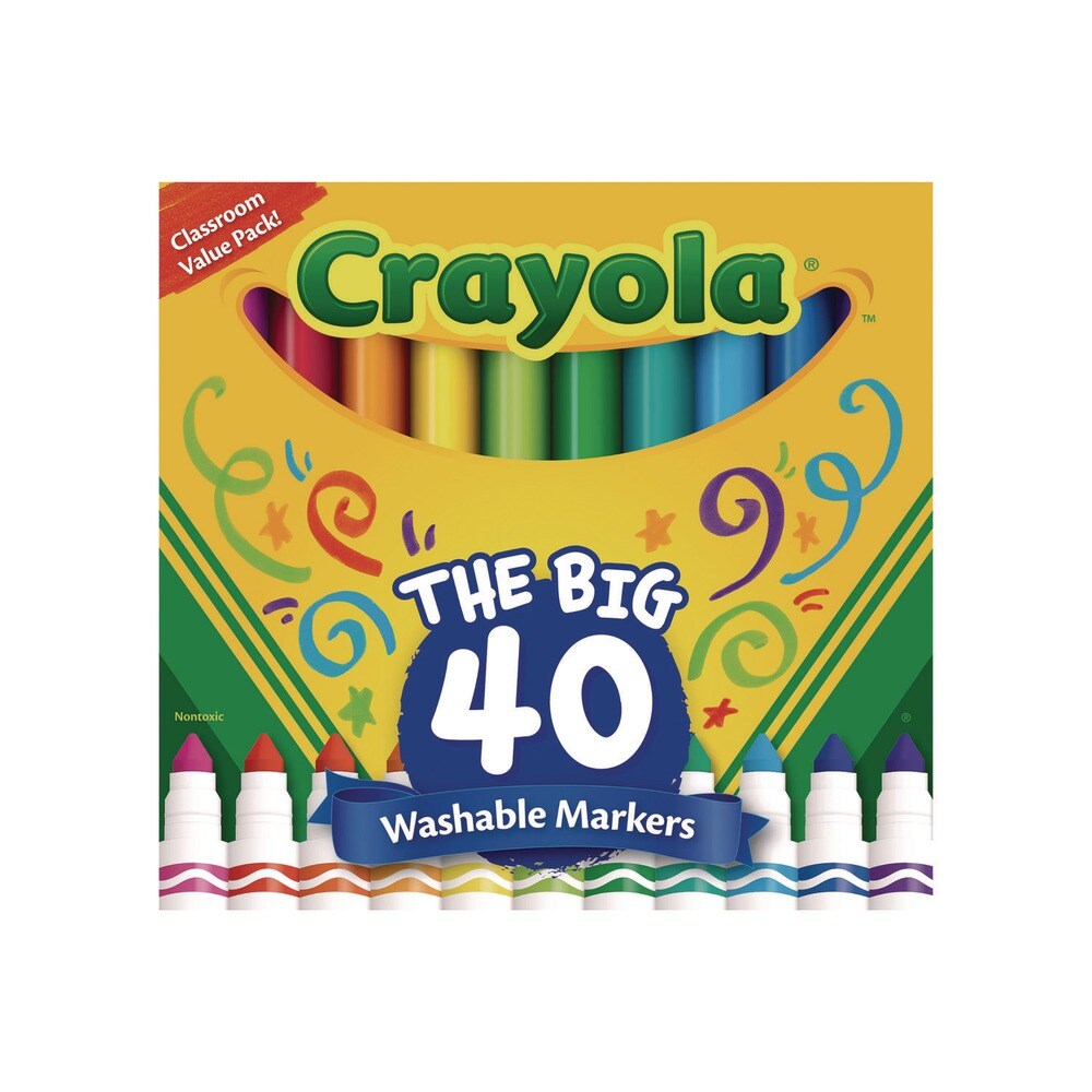 Crayola Ultra-Clean Broad Bullet Tip Washable Markers - Assorted Colors (1-Set)