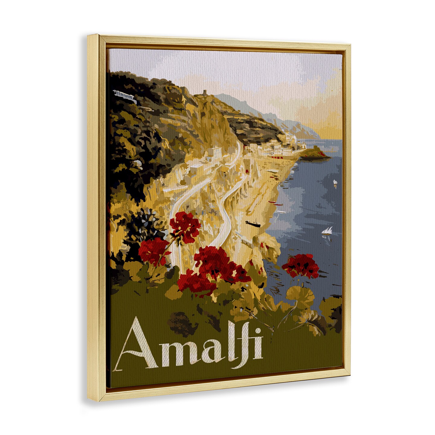 Stupell Industries Picturesque Amalfi Coast Floating Frame, design by Lil' Rue