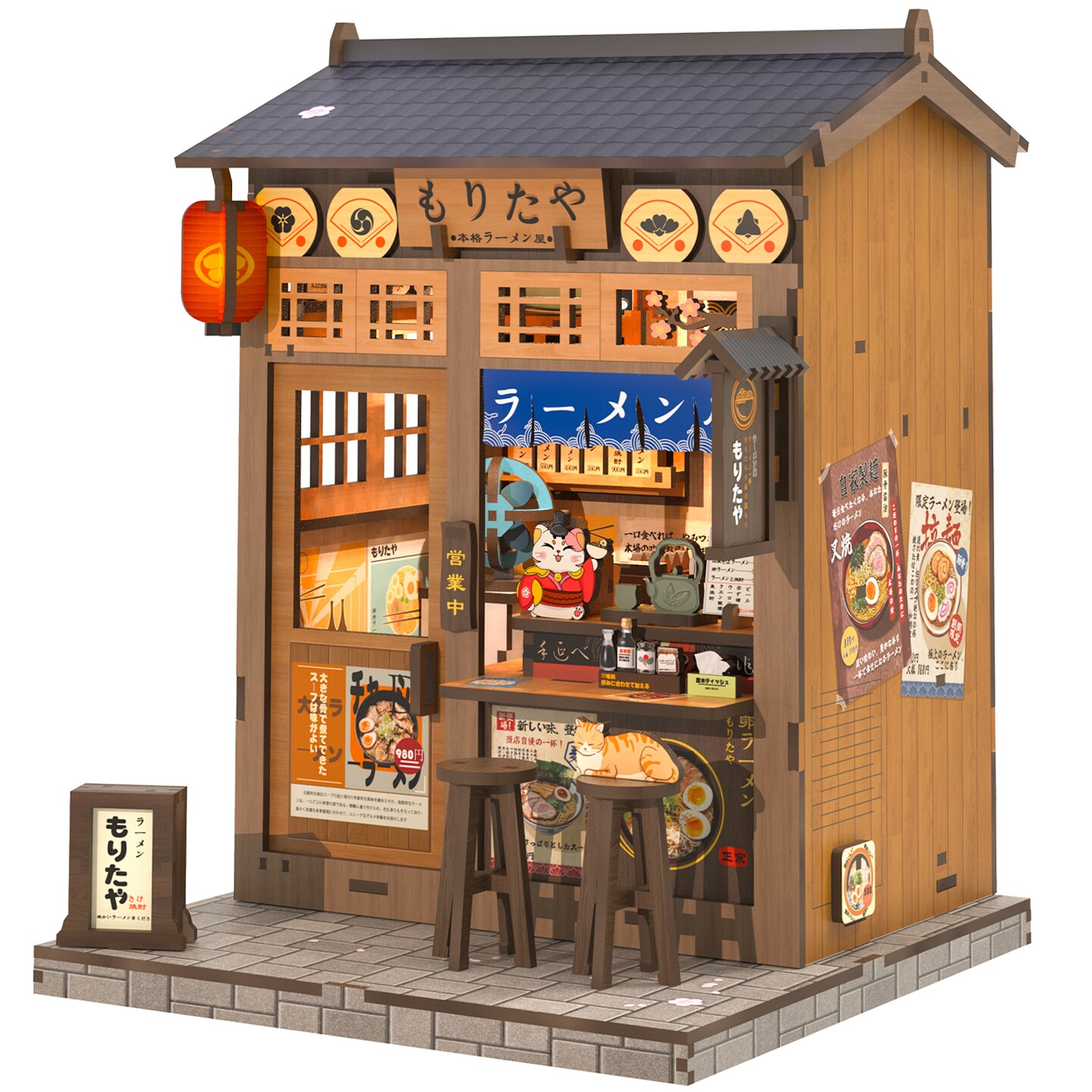 CUTEBEE Book Nook Kit Morita-Ya DIY Miniature House Shelf Insert Diorama