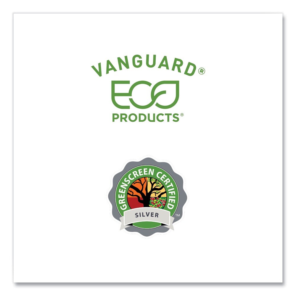 Eco-Products 47 oz 9 x 9 x 1.5 Vanguard Worldview Renewable and Compostable Sugarcane Take-Out Containers - White (200/Carton)