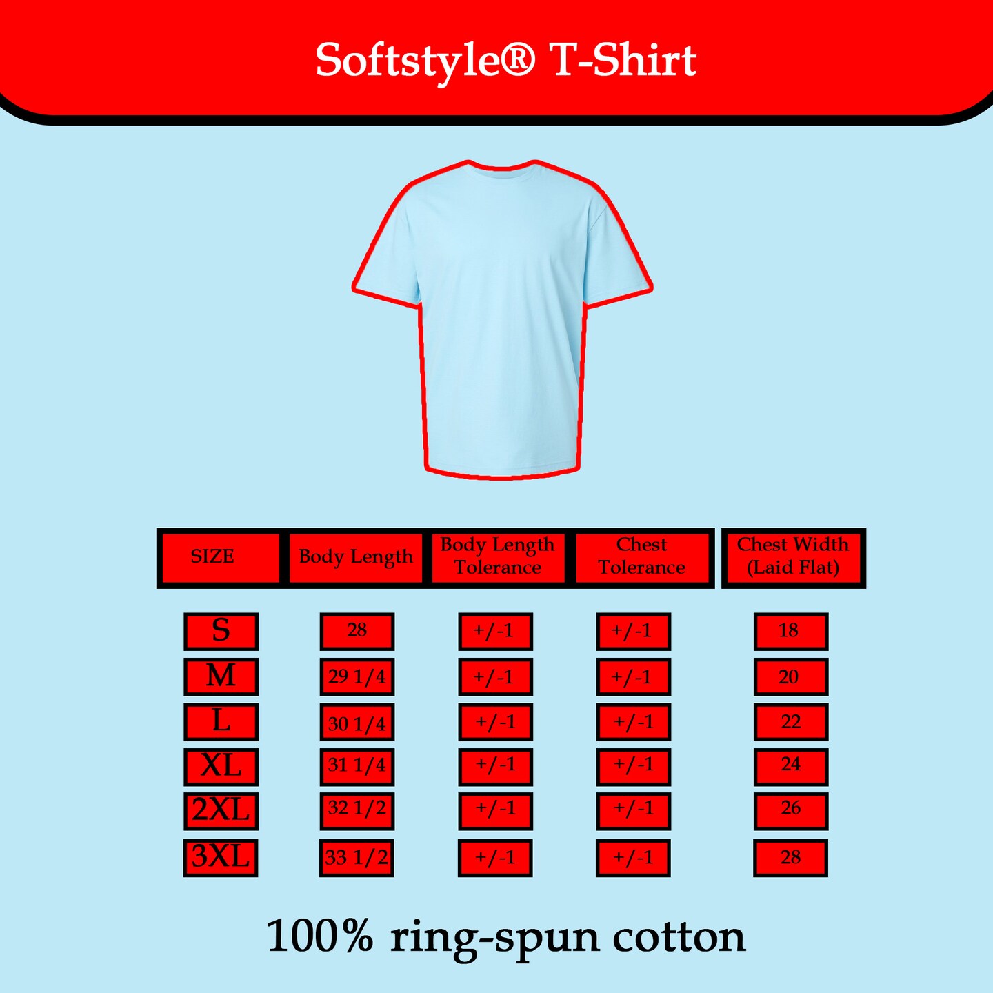 Gildan Men’s Softstyle Lightweight T-Shirt, Short Sleeve Cotton Tee for DIY Printing Projects, Sky