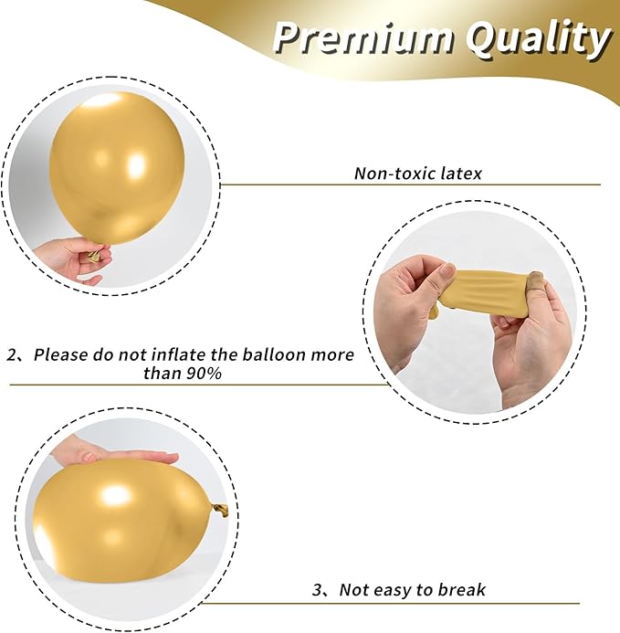 Graduation Balloons, 12 inch Black and Gold Balloons Class of 2026 Black Gold Confetti Latex Balloons with Ribbons for University College High School Grad 2026 Graduation Party Supplies