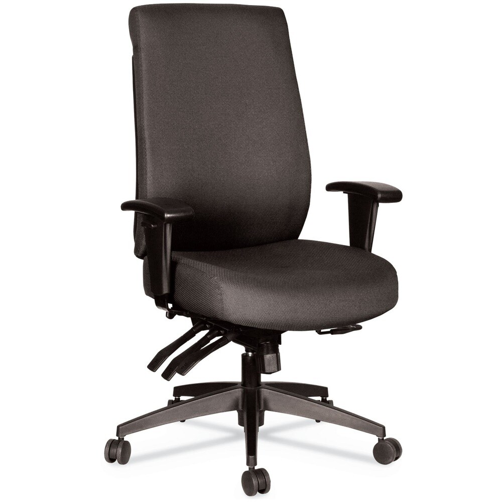 Alera Wrigley Series 17.24 in. to 20.55 in. Seat Height 24/7 High Performance High-Back Multifunction Task Chair - Black