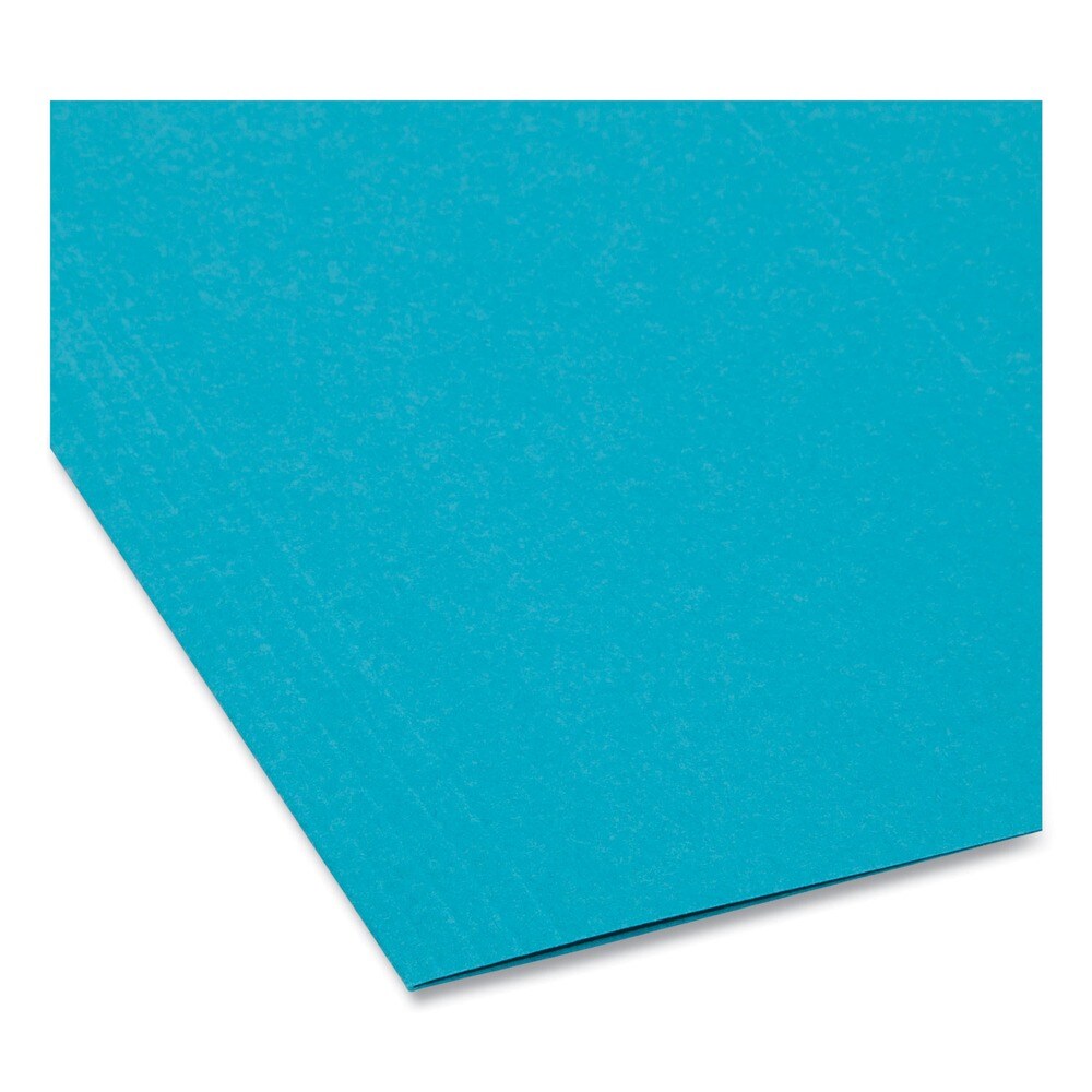 Smead Letter Size 1/5-Cut Tabs Colored Hanging File Folders - Teal (25/Box)