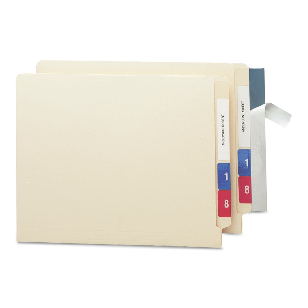 Smead 8 in. x 1.69 in. Seal and View File Folder Label Protector - Clear Laminate (100/Pack)