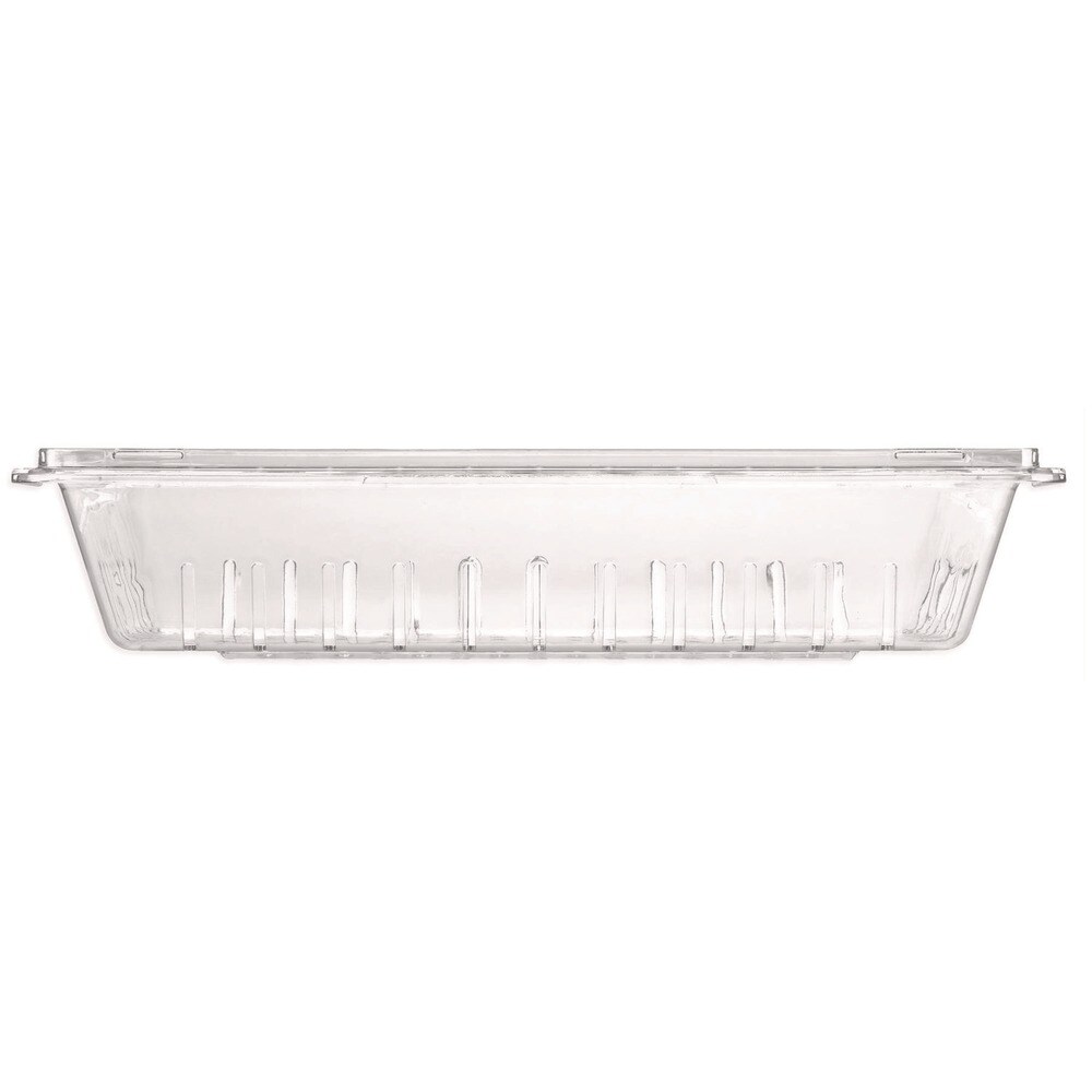 Carlisle 18 in. x 26 in. StorPlus Polycarbonate Plastic Food Storage Container Colander - Clear