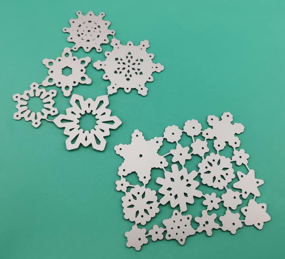 25-Piece Snowflake Metal Cutting Dies for Christmas – DIY Scrapbooking, Card Making, Paper Craft, and Embossing with Carbon Steel Die Set