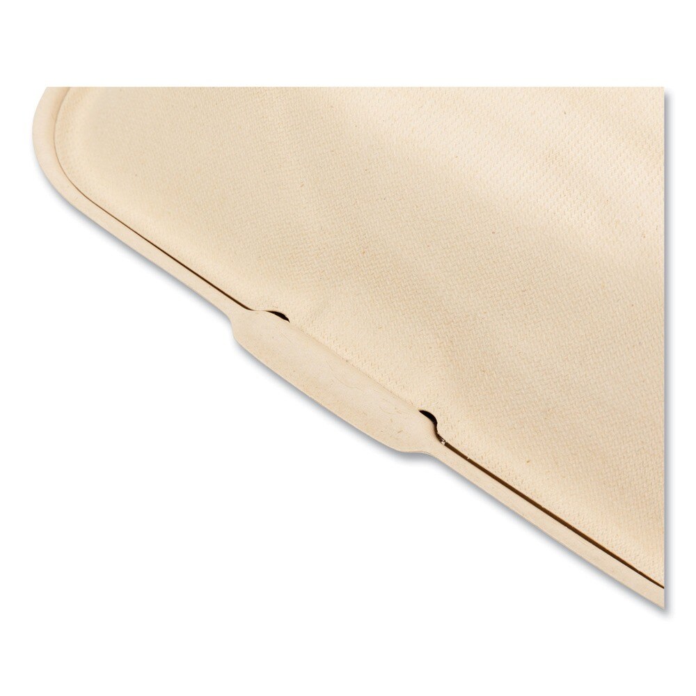 Boardwalk 6 in. x 3 in. x 9 in. Bagasse PFAS-Free Hinged Lid Food Containers - Tan (250/Carton)