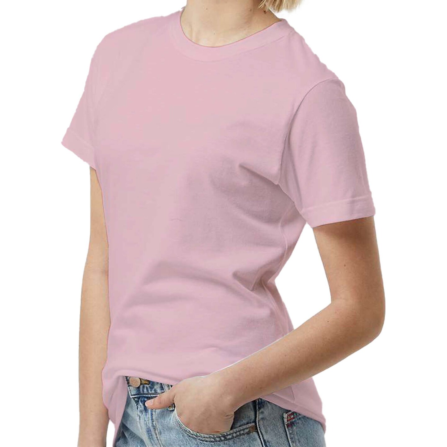 Tultex Women's Fine Jersey T-Shirt, Short Sleeve Crewneck Blank Tee for Crafts