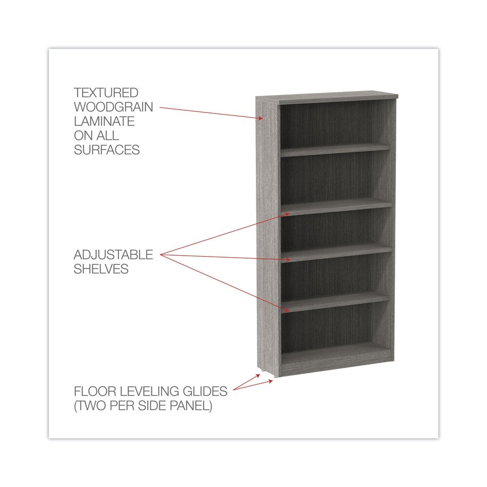 Alera 31.75 in. x 14 in. x 64.75 in. Valencia Series 5 Shelf Bookcase