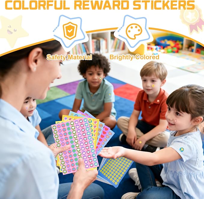 6600PCS Reward Stickers for Kids, Variety Pack Incentive Stickers for Classroom, School Teachers Supplies