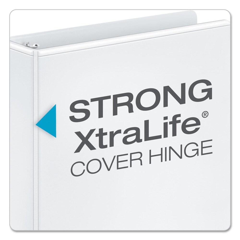 Cardinal 2 in. Capacity 11 x 8.5 Performer ClearVue Slant-D 3-Ring Binder - White
