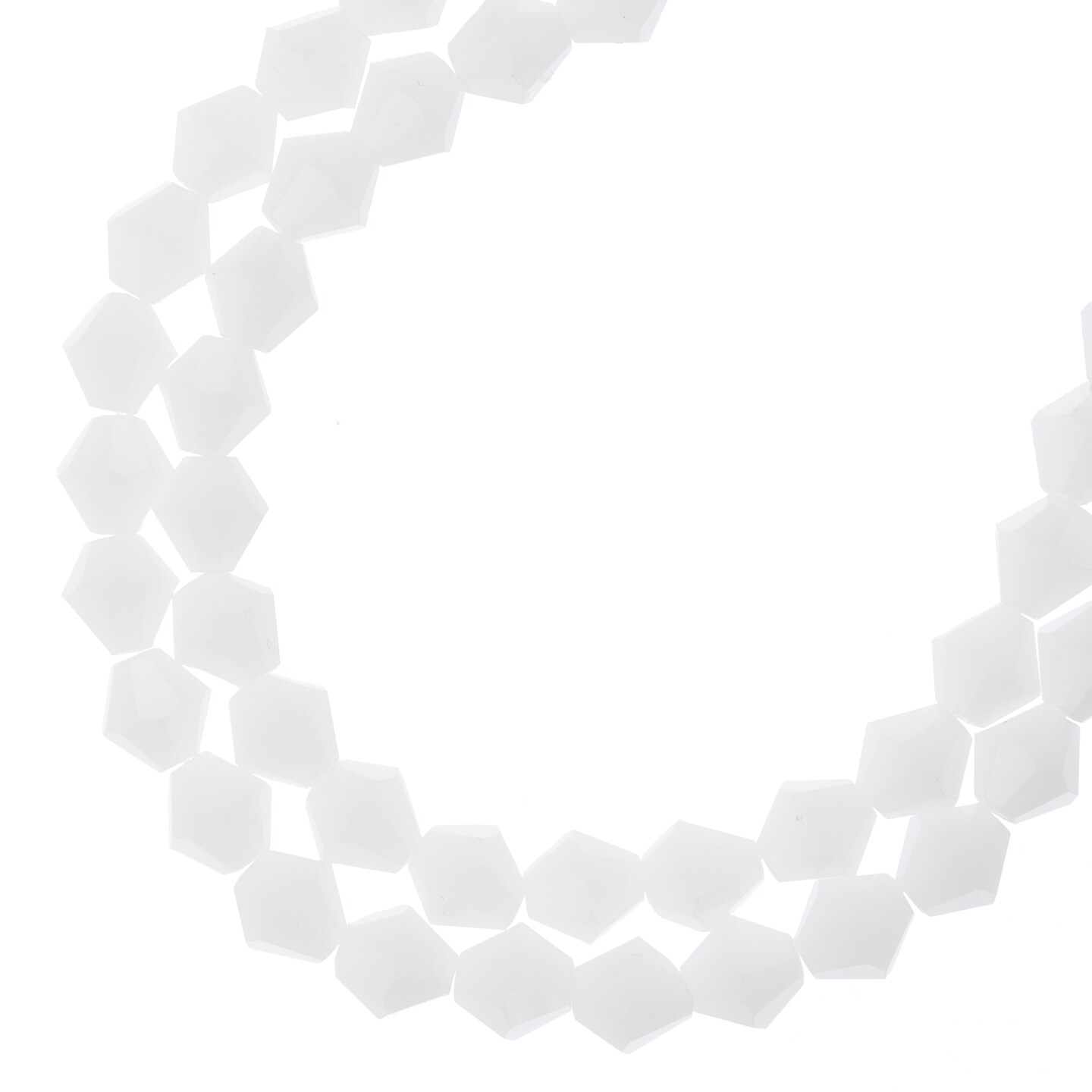 Crystal Lane DIY 2-Strand 7in Opaque Finish Glass Bicone Bead Strands