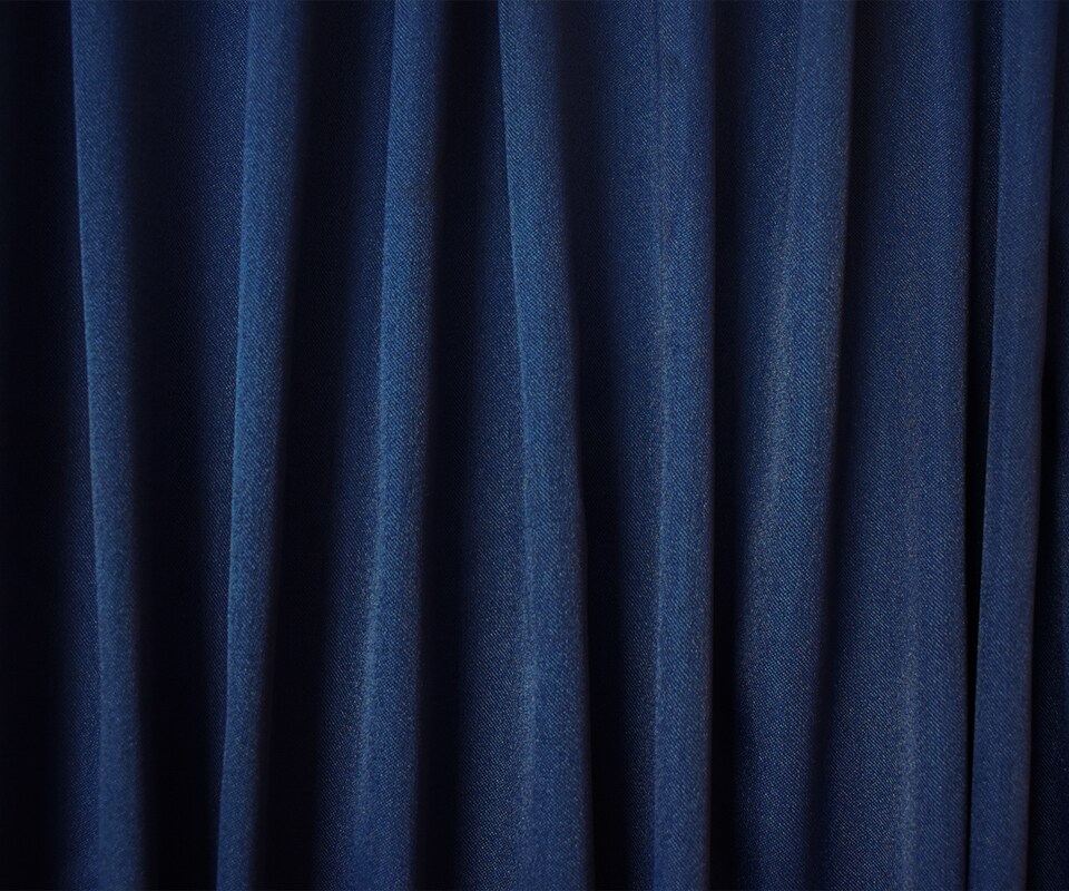 Dark Blue Poly Spandex Stretch Solid Stretch Lamour Woven Fabric By the Yard