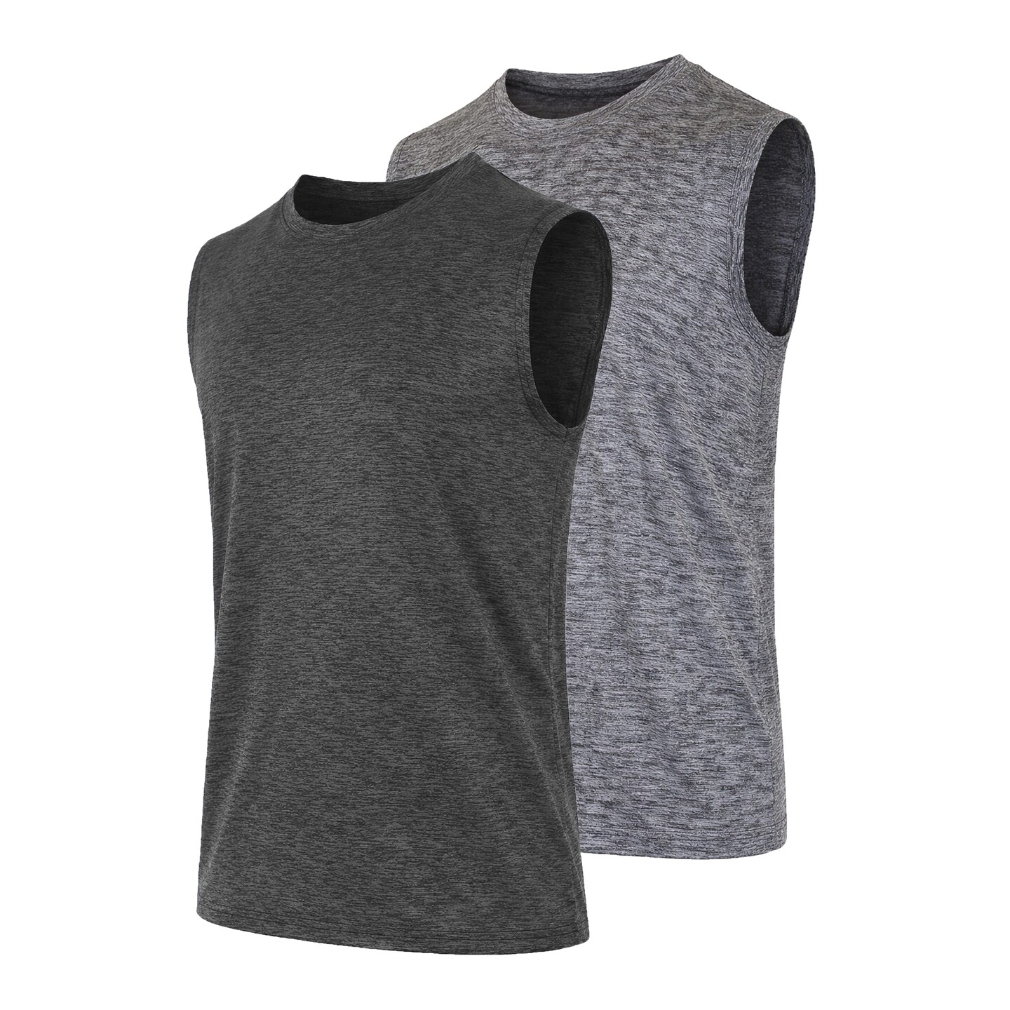 Galaxy Kick Start Gear Men's Moisture-Wicking Wrinkle Free Performance Muscle Tee- 2 Pack