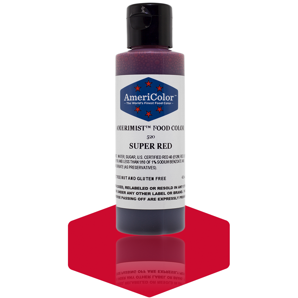 AmeriColor, Super Red, 4.5 Ounce, AmeriMist Airbrush Food Coloring