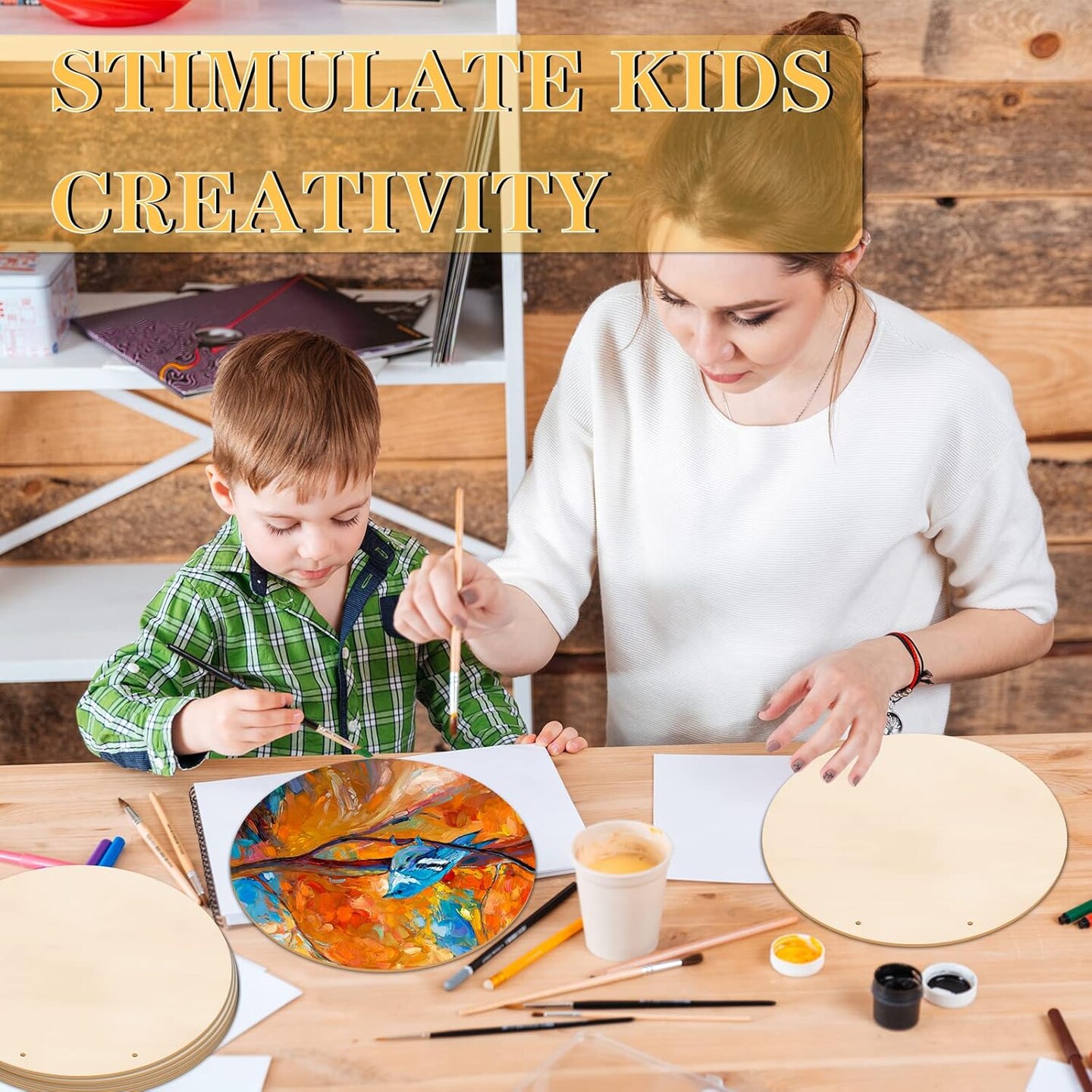 12 Inch Wood Circles for Crafts
