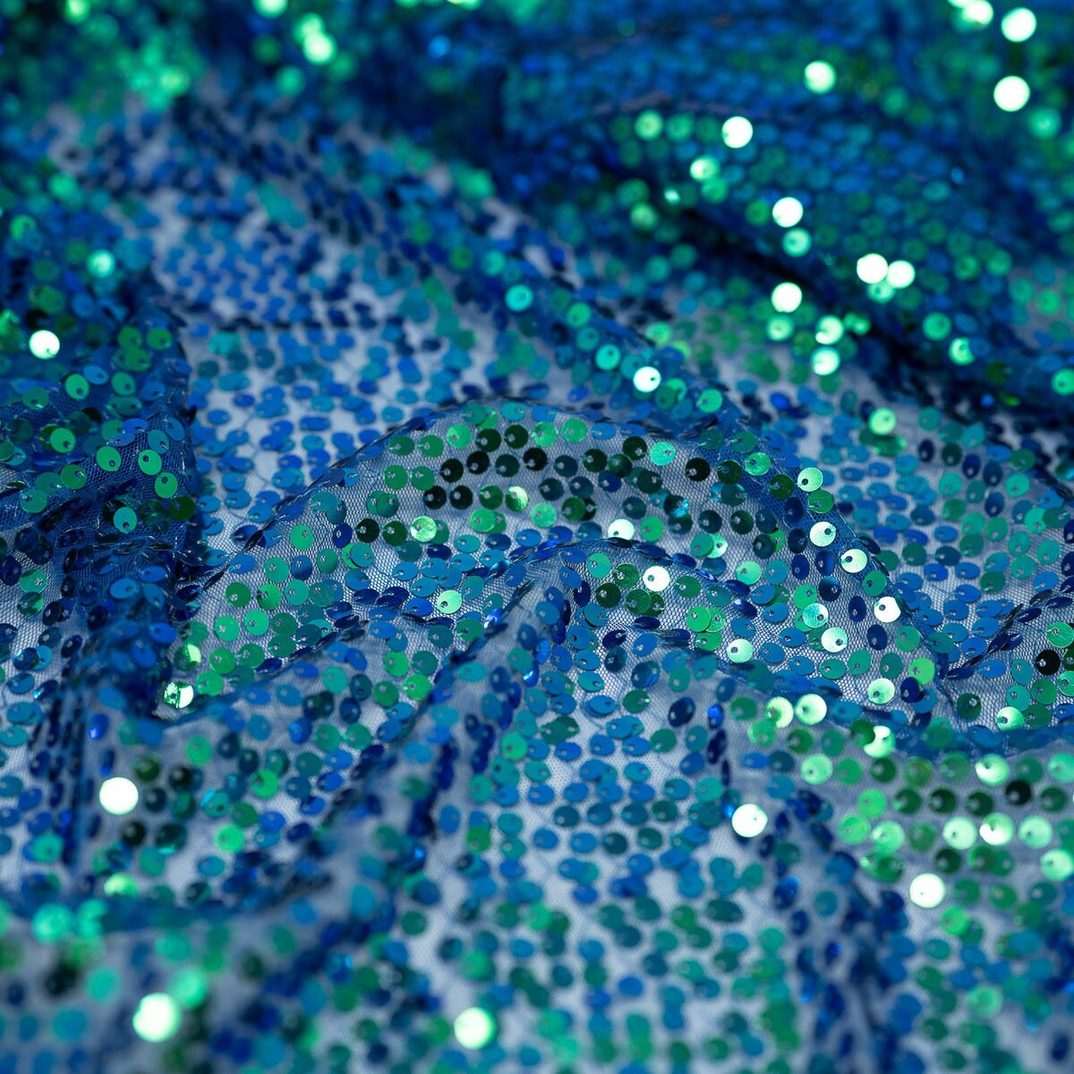 1 Yard Premium Mandy Mesh Sequin Fabric, 58&#x22; Cut Width, 50&#x22; Usable Width, 92% Polyester, 8% Spandex