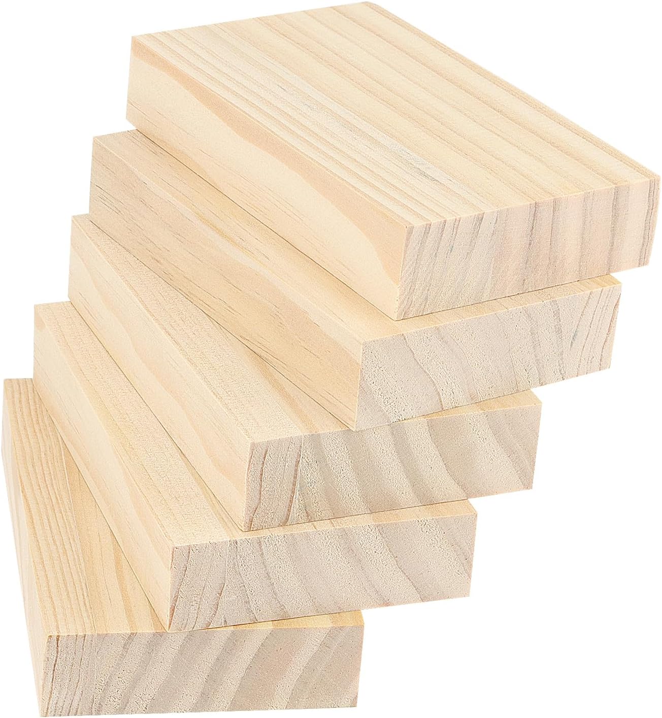 15PCS 3 x 5 x 1 Inches Craft Wood Blocks