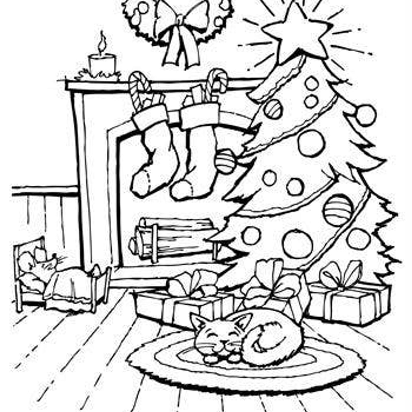 Edge Collections - 12" x 18" - Multicolor - Giant Christmas Coloring Book Inspired by Classic Poem - 1 Piece