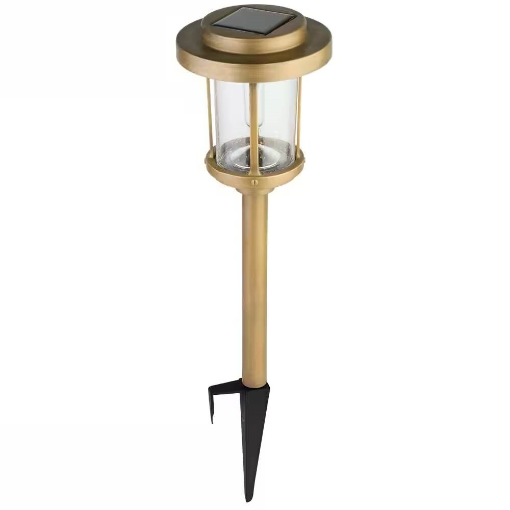 4-Pack Weather-Resistant Solar LED Yard Lights Gold