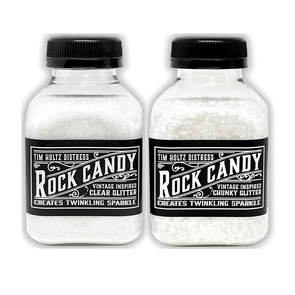 Tim Holtz Distress Rock Candy + Rock Candy Chunky Glitter 2 Jar Bundle