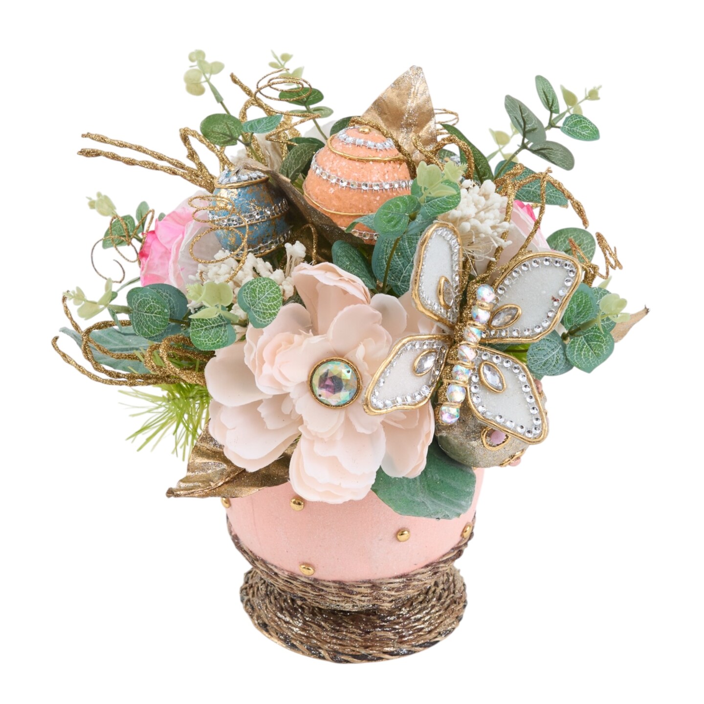 Easter Floral Arrangement - Easter Spring Handcrafted Decorations - Holiday Tree