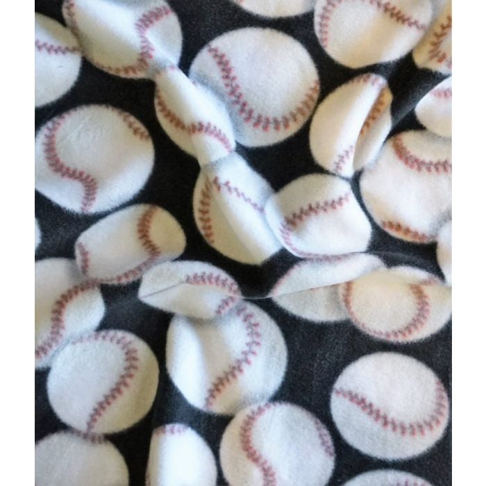 Baseball Anti-Pill Fleece Fabric | By The Yard