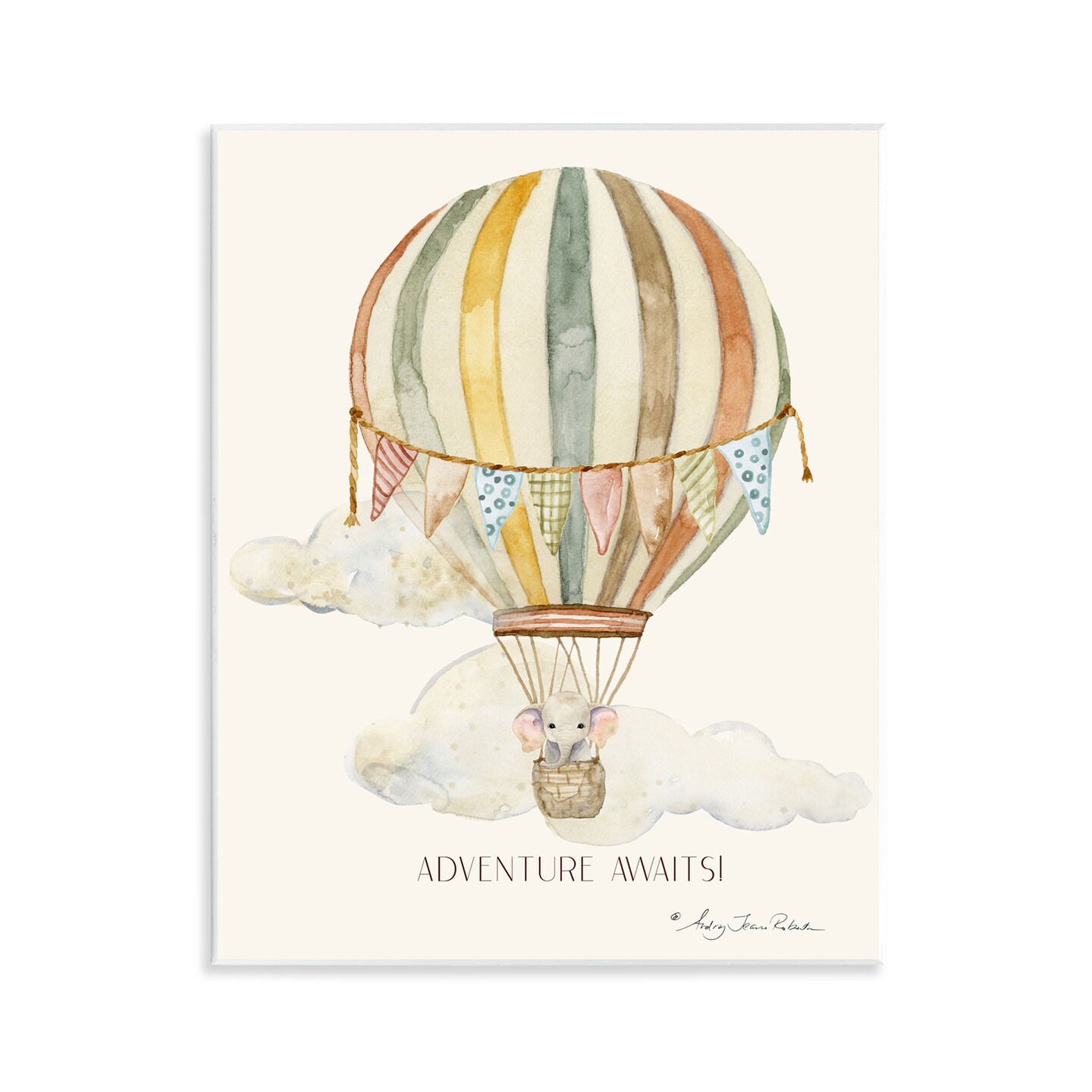 Stupell Industries Adventure Awaits Soft Balloon Wall Plaque, design by Audrey Jeanne Roberts