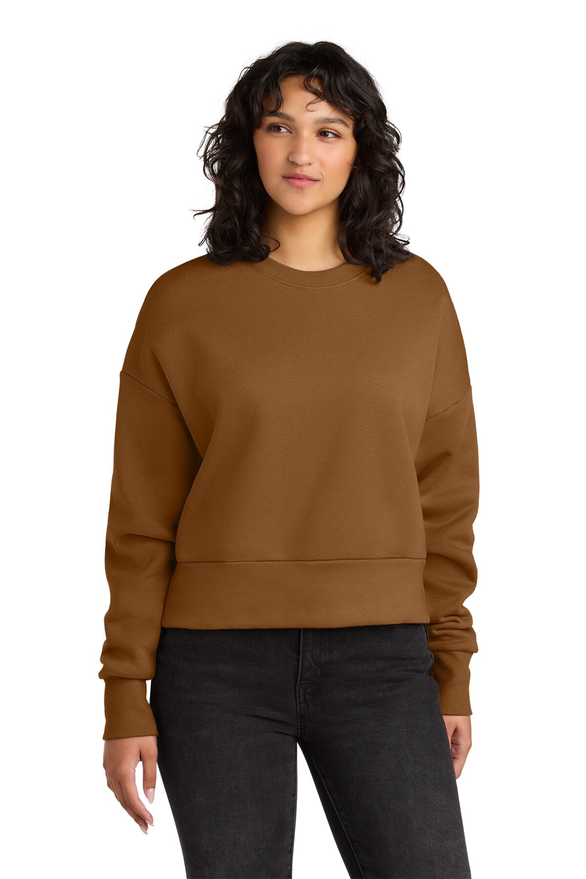 Next Level Apparel® Womens Heavyweight Sweatshirt Oversized Cotton Fleece Pullover