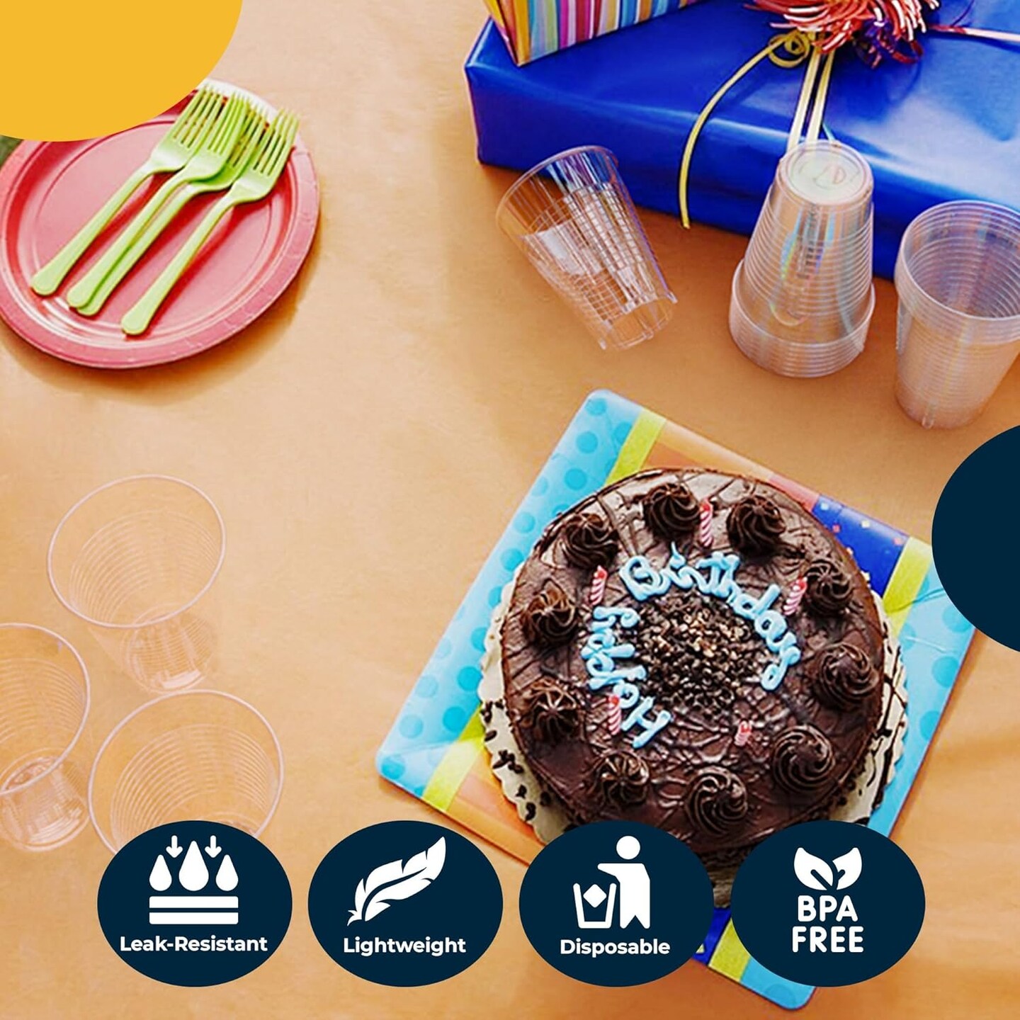 Exquisite Party Solids 12 Oz Plastic Cups &#x2013; 100 Pack Disposable Cups for Parties &#x26; Events | Durable Plastic Party Cups | Bulk Drink Cups for Soda, plastic cup | Recyclable Disposable Cups for Everyday Use &#x26; Celebrations