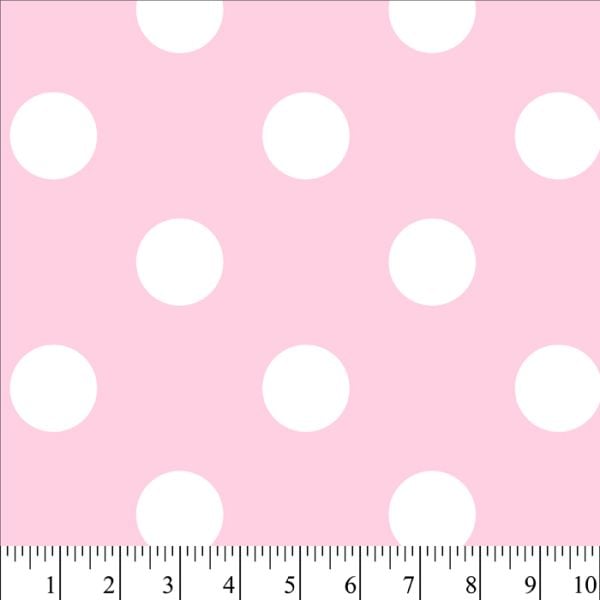 Dots on Pink Anti-Pill Fleece Fabric | By The Yard