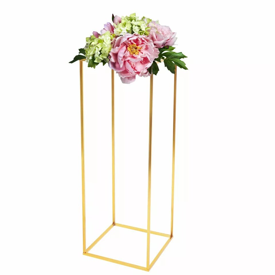 Flower Stand Gold Metal Display Pedestal Party Wedding Home Decor Pillar Stand