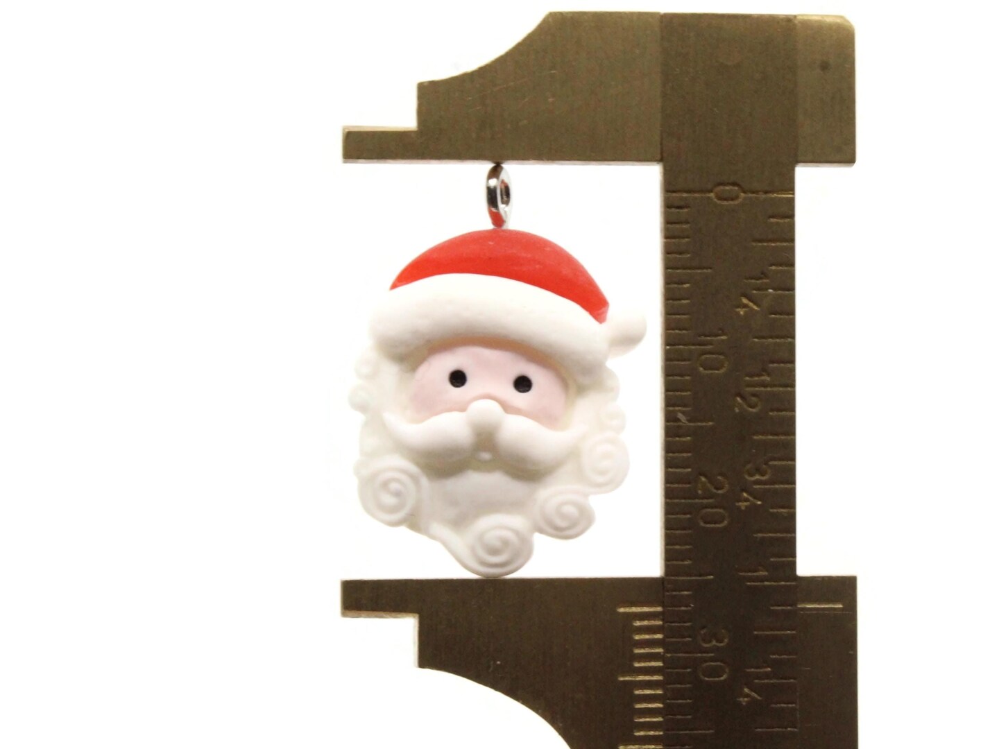 2 33mm Santa Claus Charms Miniature Cute Resin Christmas Charms