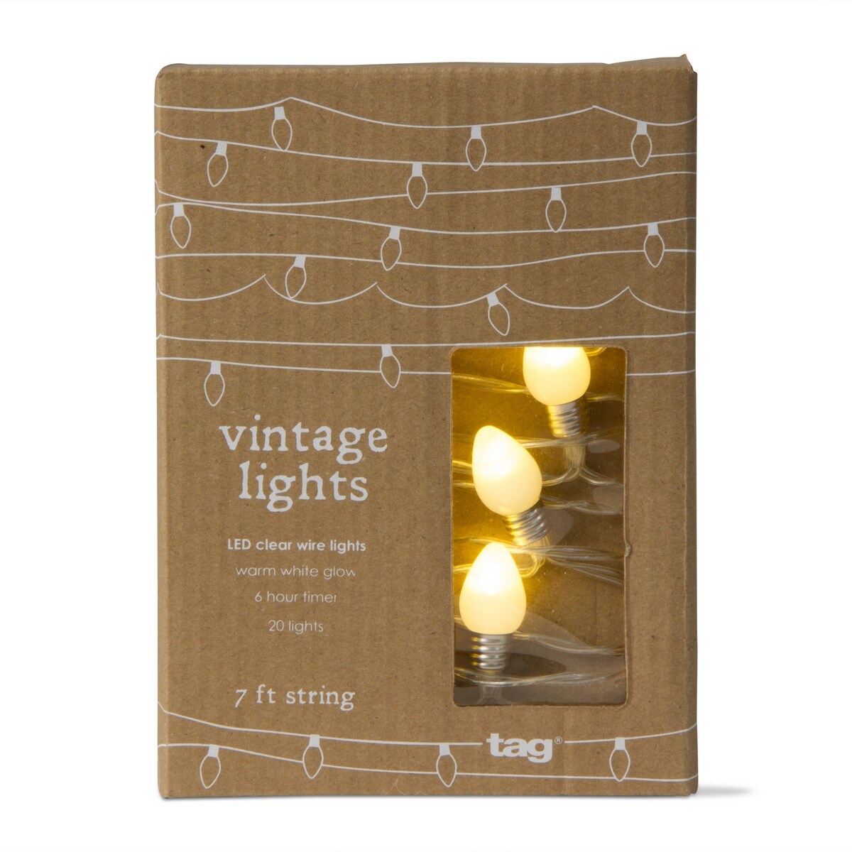 Vintage Bulbs Light-Up LED String Lights