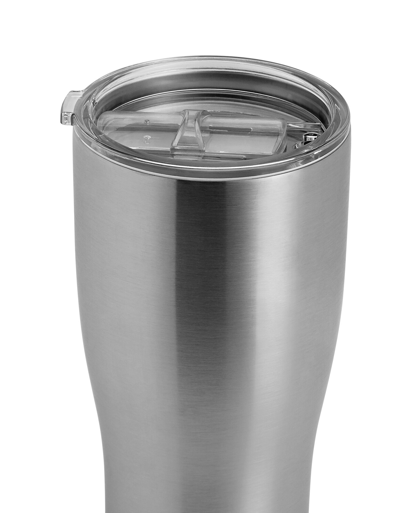 Makerflo 30 oz Curve Stainless Steel Silver Tumbler with Lid & Straw | Craft-Ready for DIY Gifts & Personalization (Epoxy, UV DTF, Vinyl, and Laser Engraving) - Not for Sublimation