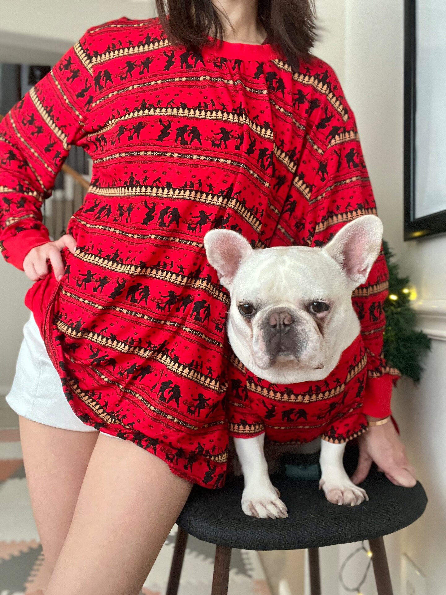 Handmade Pet and Owner Christmas Family Matching Red Sweaters  Sweatshirt,Lightweight Holidays Pajamas Pants Sleep Short Sleeve Shirt |  MakerPlace by Michaels