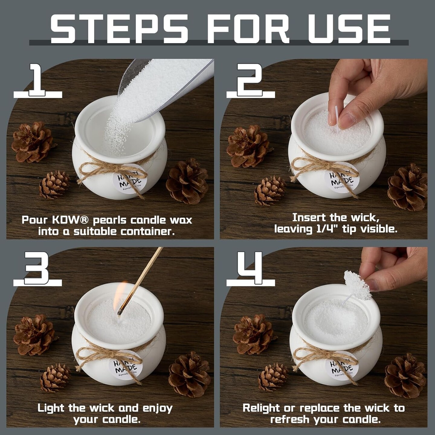 Refillable Sand Candle for Candle Making