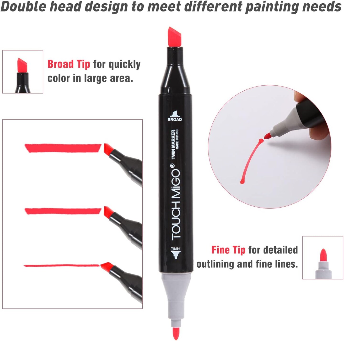 120 Colors Dual Tips Art Markers Set