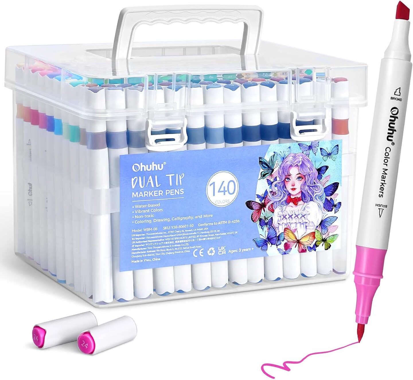 Markers for Adult Coloring Books No Bleeding 140 Colors