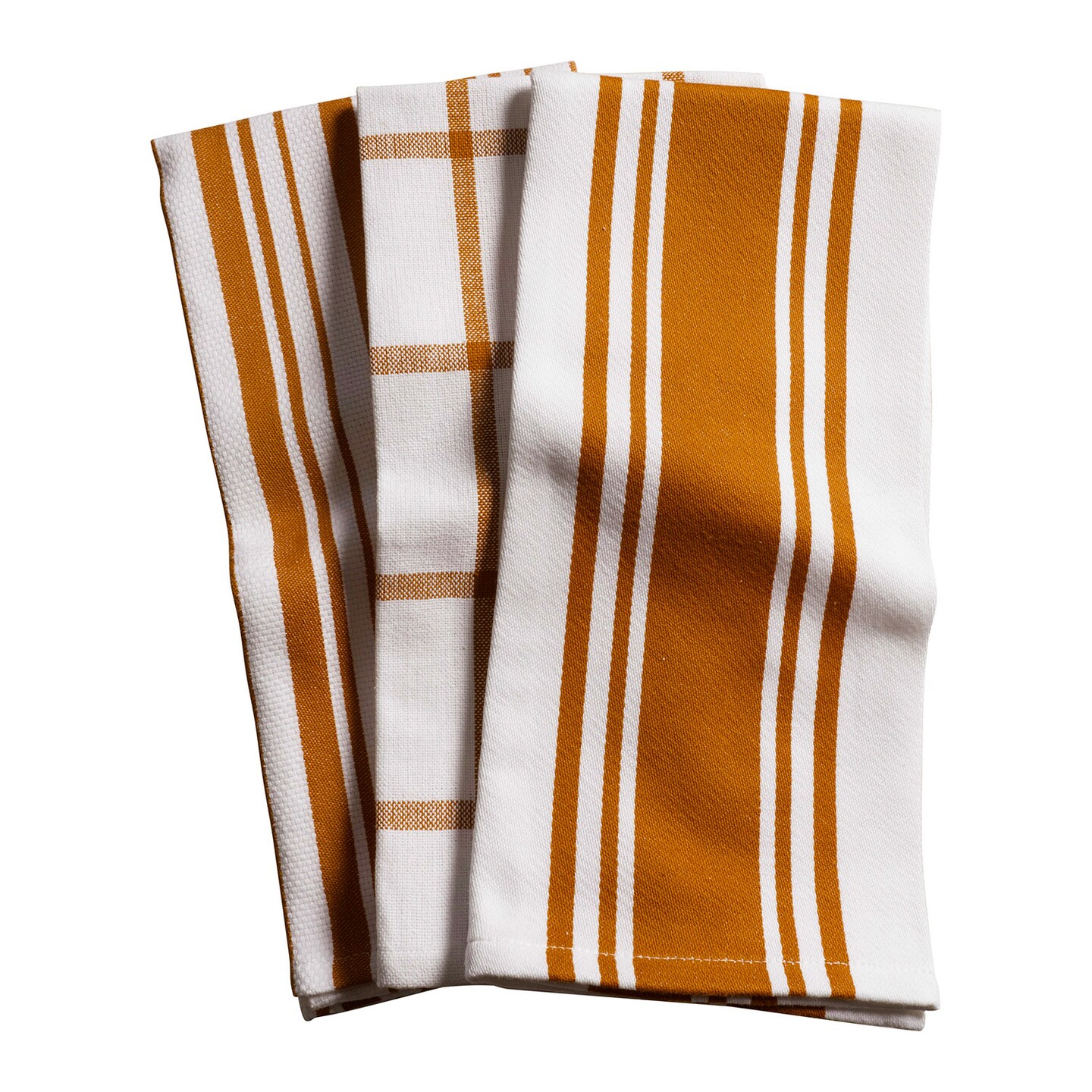 KAF Home Centerband/Basketweave/Windowpane Kitchen Towels, Set of 3